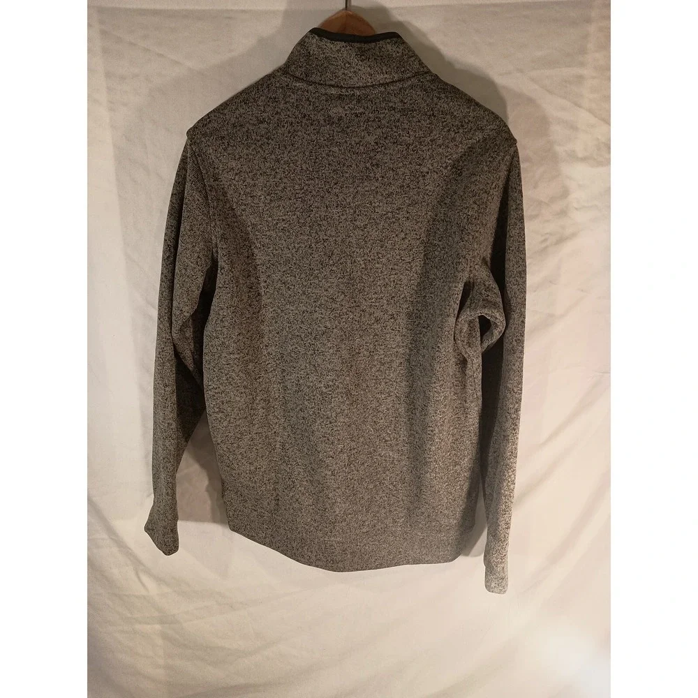 Eddie Bauer Mens Radiator Fleece Pullover 1/4 Snap Front Sweater Charoal Medium - Picture 5 of 5